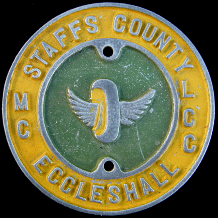 Eccleshall Staffs County Motor Cycle & Light Car Club Car Badge