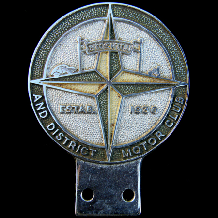 Stockton and District Motor Club Car Badge