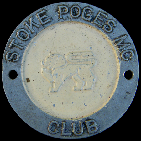 Stoke Poges Motor Cycle Club Car Badge