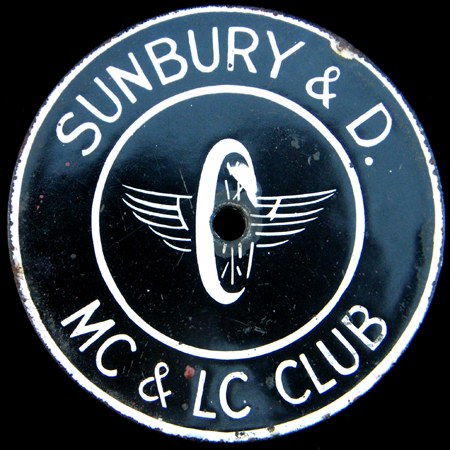 Sunbury & District Motor Cycle & Light Car Club Car Badge