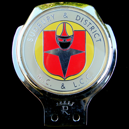 Sudbury & District Motor Cycle & Light Car Club Car Badge