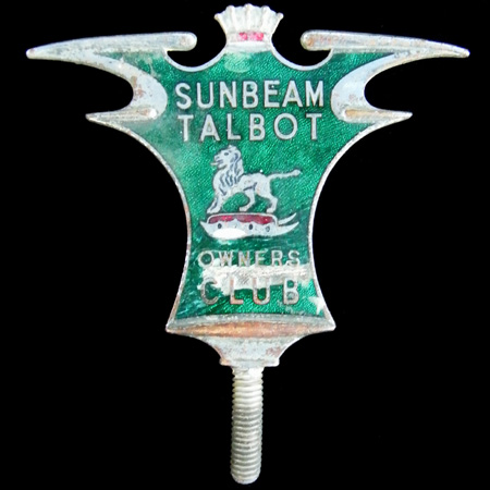 Sunbeam Talbot Owners Club Car Badge