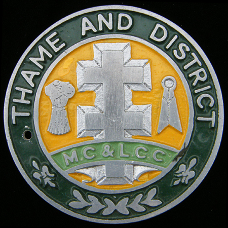 Thame and District Motor Cycle & Light Car Club  Car Badge