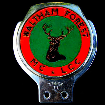 Waltham Forest Motor Cycle & Light Car Club Car Badge