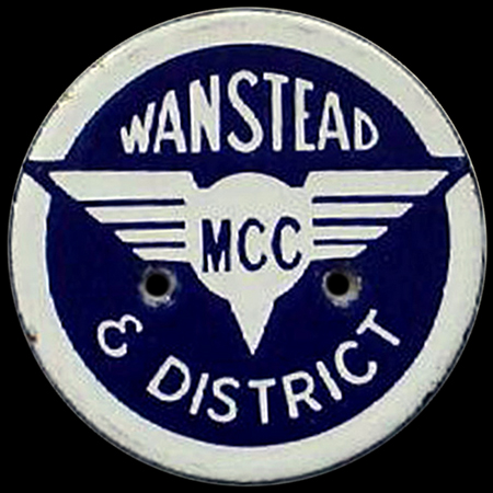 Wanstead & District Motor Cycle Club Car Badge
