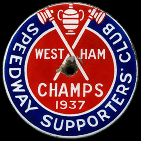West Ham Speedway Supporters Club Car Badge