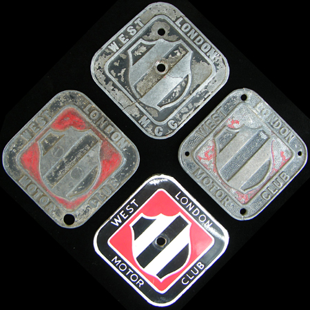 West London Motor Cycle and Motor Club Car Badges