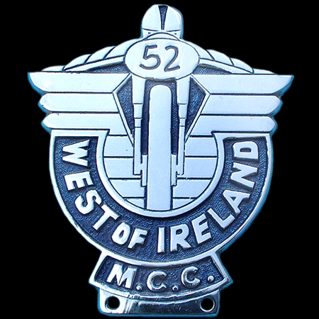 West of Ireland M.C.C. Car Badge