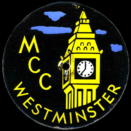 Westminster Motor Cycle Club Car Badge