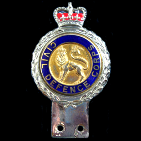 Civil Defence Corps Car Badge
