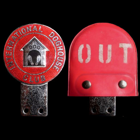 International Doghouse Club Car Badge