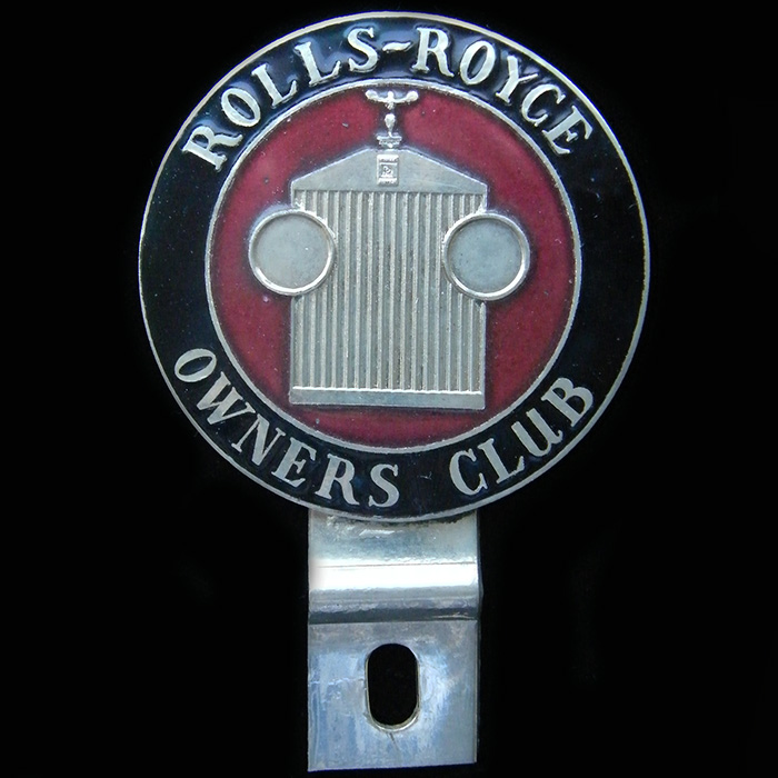 Rolls Royce Owners Club Car Badge