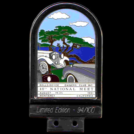 Rolls Royce Owners Club Inc 1991 Car Badge