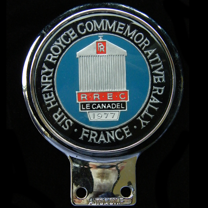  RROC Sir Henry Royce Commemorative Rally Car Badge 