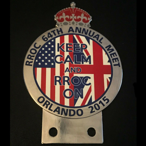 Rolls Royce Owners Club Orlando car badge