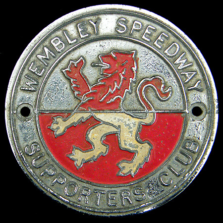 Wembley Speedway Supporters Club Car Badge