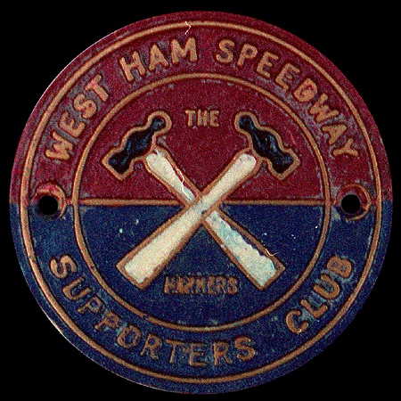 West Ham Speedway Supporters Club Car Badge