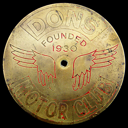 Wimbledon Speedway "Dons Motor ClubFounded in 1930"  Car Badge