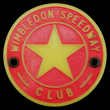 Wimbledon Speedway Club Car Badge