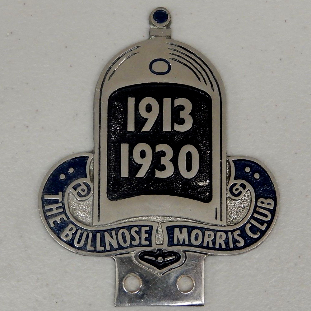 Bullnose Morris Club car badge